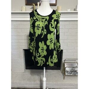 Vtg Y2K Medium 70s 80s Floral Style & Co Womens Babydoll Sweater Retro